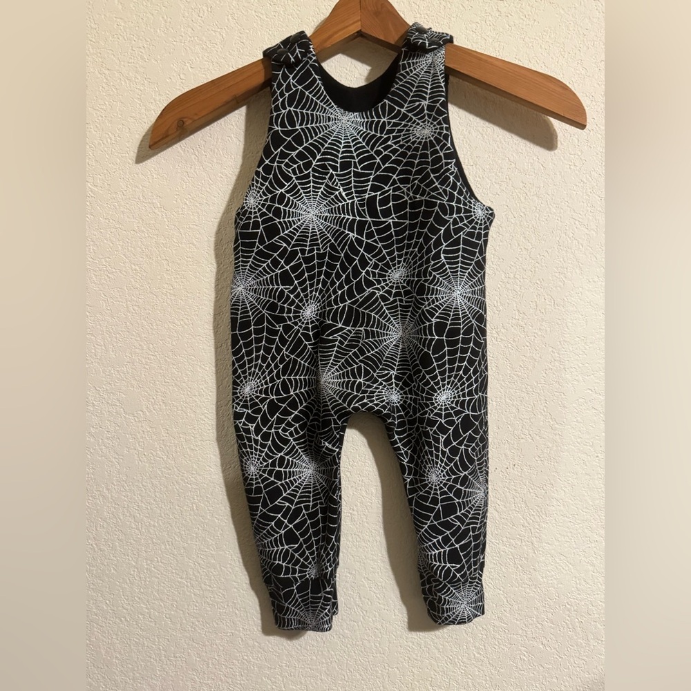 Black and White Spider Web Jumpsuit